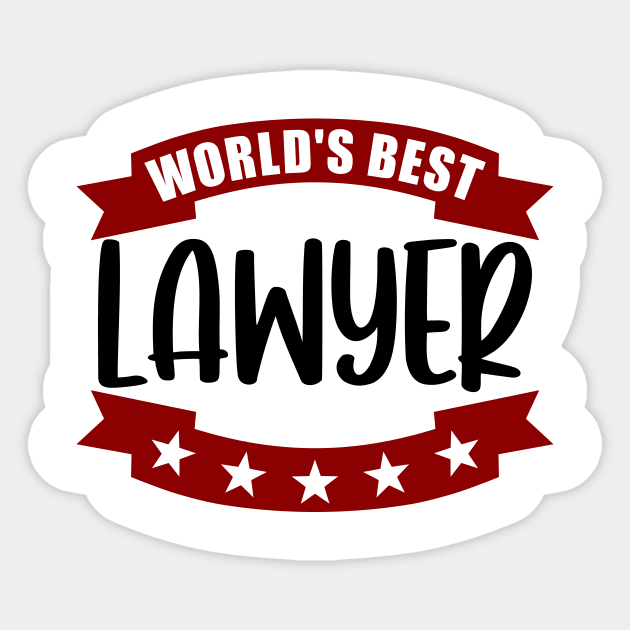 World's Best Lawyer Sticker by colorsplash